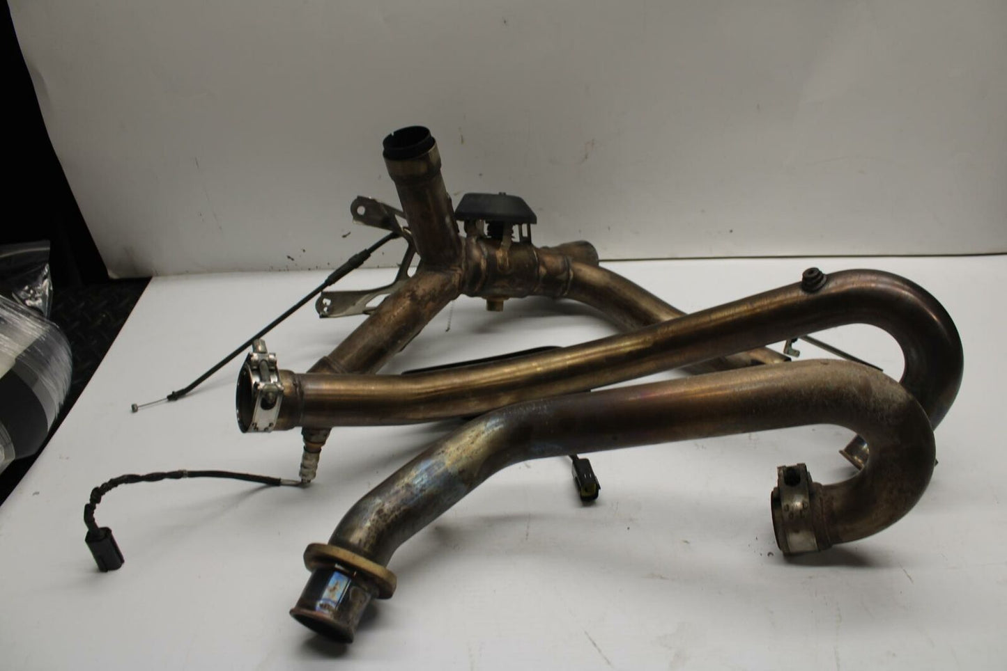 12 DUCATI MONSTER 796 EXHAUST HEADER PIPES MANIFOLD BB276