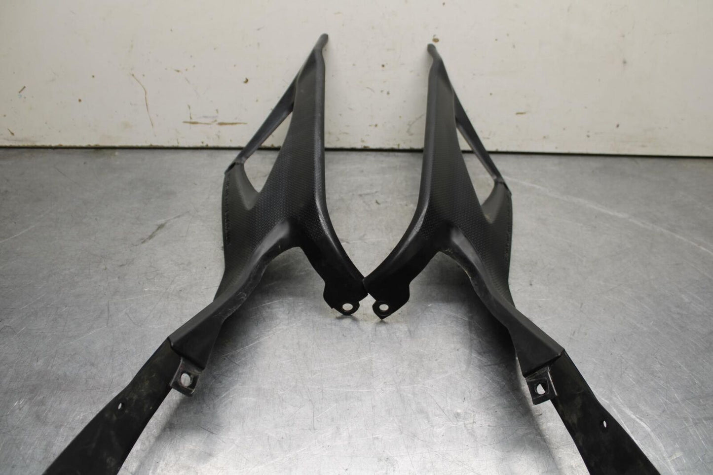 08-10 DUCATI 848 PAIR SET FRONT SIDE SEAT SADDLE PANEL TRIM COWL FAIRING BB623