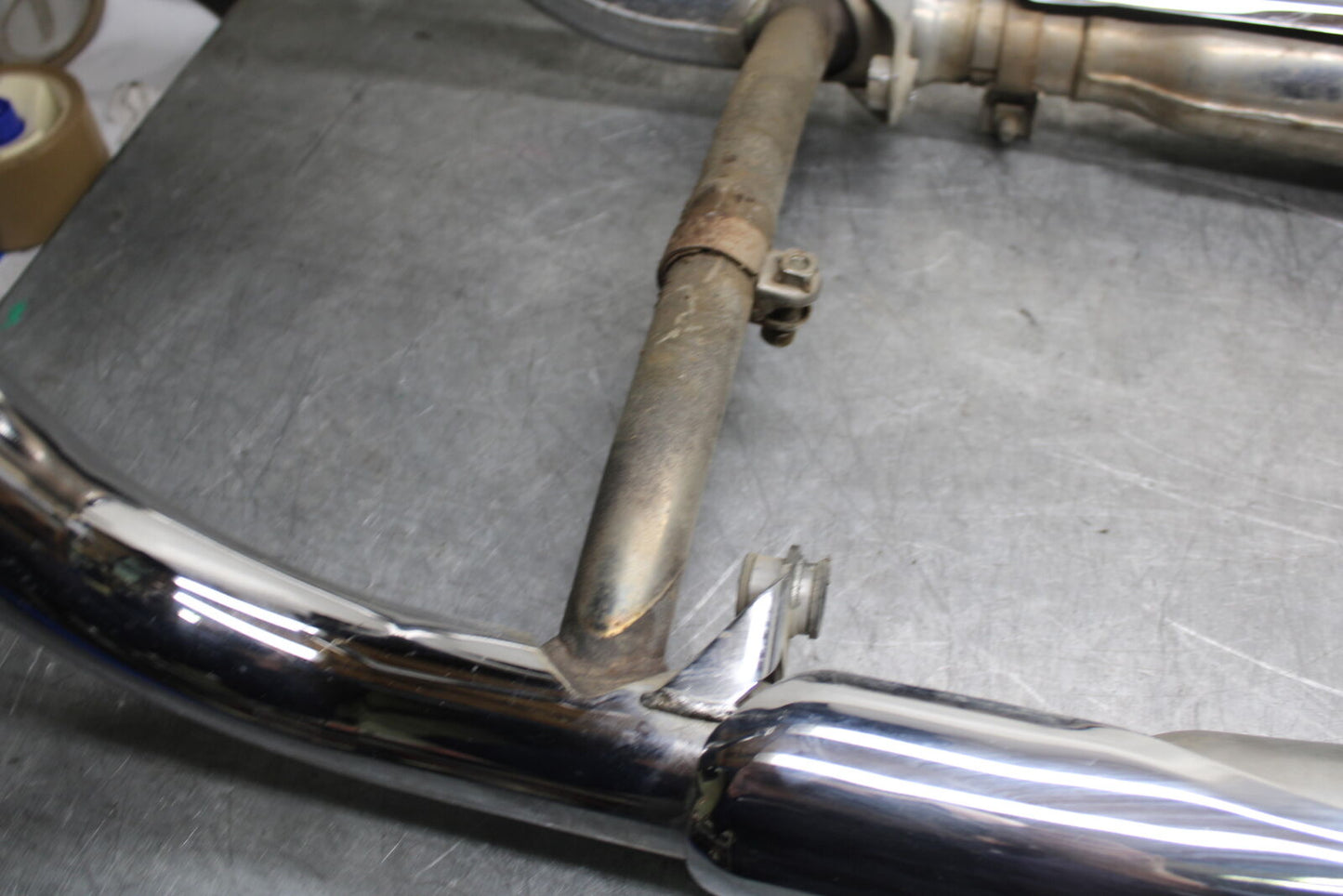 14-16 TRIUMPH AMERICA LT FULL EXHAUST HEADERS SILENCER PIPE BB720
