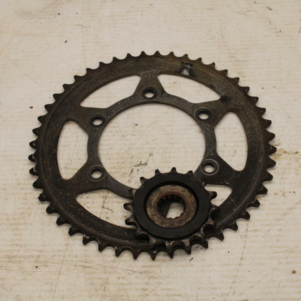07-16 TRIUMPH STREET TRIPLE REAR BACK FRONT SPROCKET SET BB356