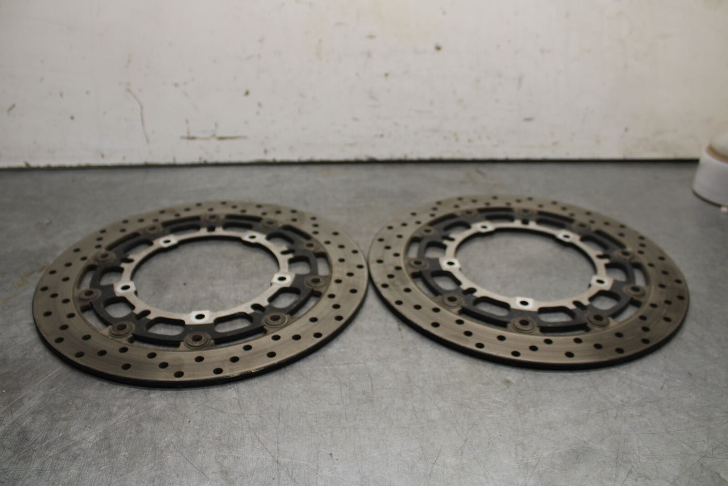08-16 YAMAHA YZF R6 FRONT LEFT RIGHT BRAKE ROTORS DISCS 13S-2581T-00-00 BB247