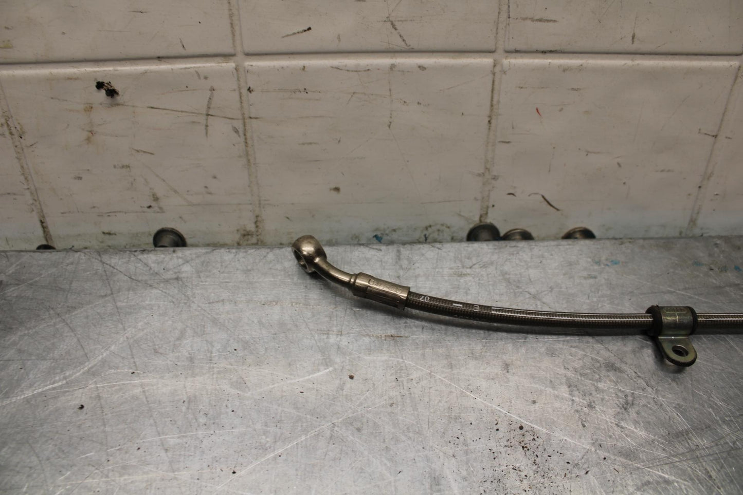 06-07 TRIUMPH DAYTONA 675 DAYTONA 675 BRAIDED REAR BACK BRAKE HOSE BB441