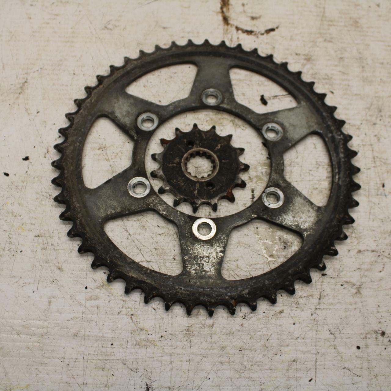 07-16 TRIUMPH STREET TRIPLE REAR BACK & FRONT SPROCKET BB361