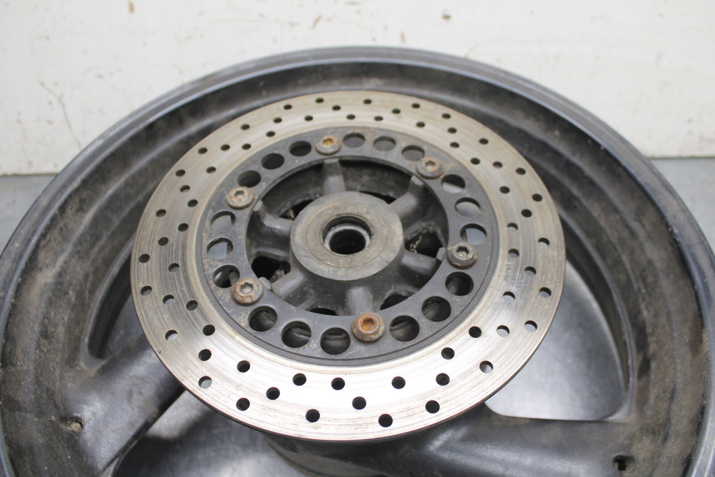 96-07 YAMAHA YZF600R REAR WHEEL BACK RIM AND ROTOR BB746