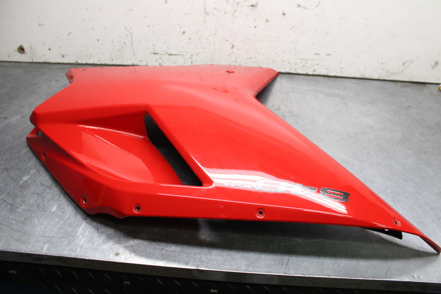 08-13 DUCATI 848 EVO LEFT LOWER MID UPPER SIDE FAIRING COWL BB667