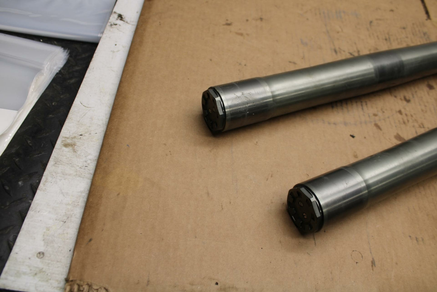 09-12 KAWASAKI NINJA ZX6R FRONT FORKS SHOCK SUSPENSION SET PAIR BB383