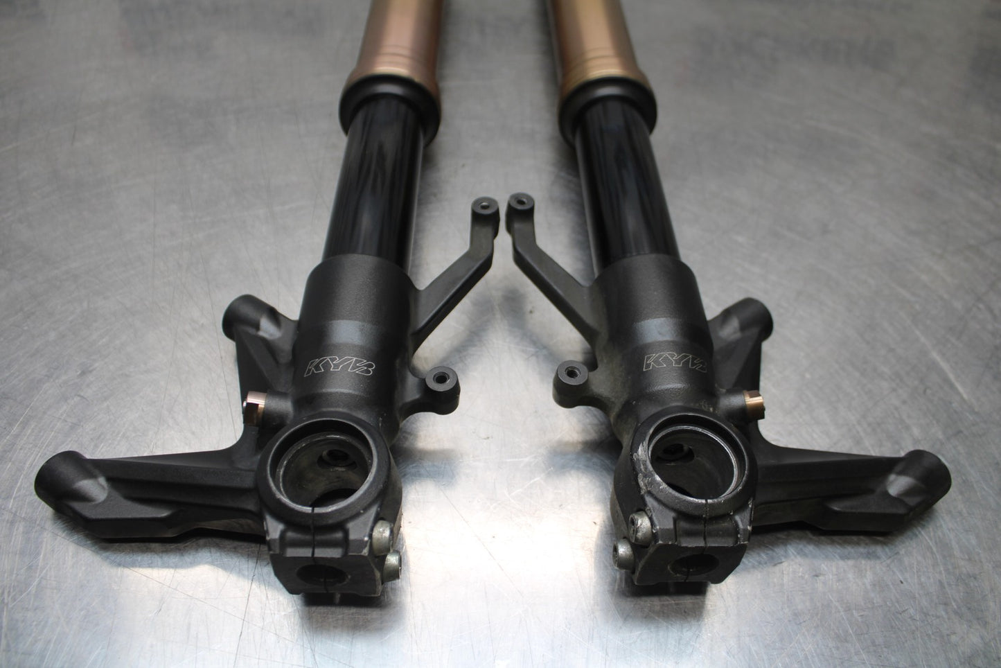 08 KAWASAKI NINJA ZX10R FRONT FORKS SHOCK SUSPENSION SET PAIR BB201
