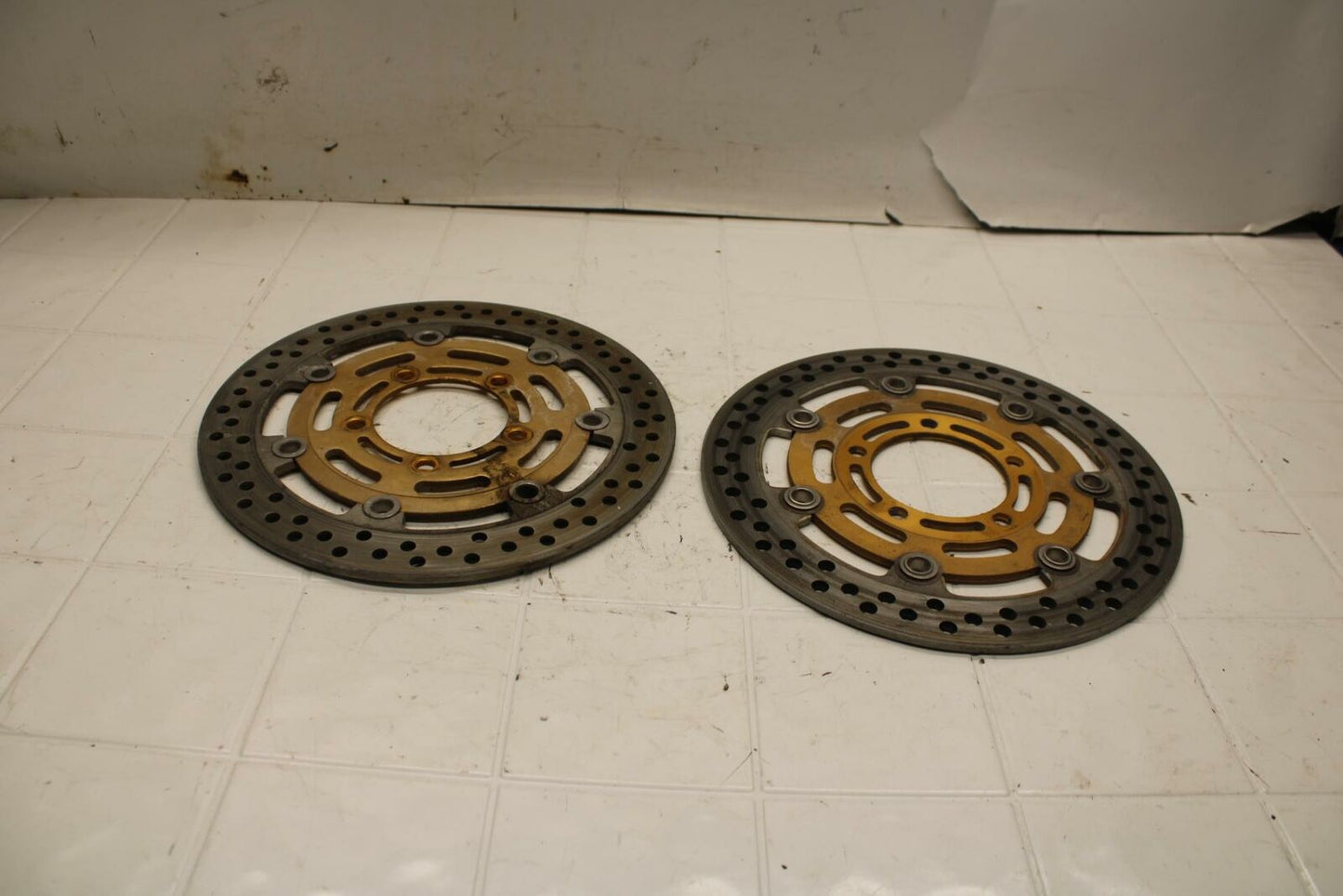 03-04 KAWASAKI NINJA ZX6R 636 FRONT LEFT RIGHT BRAKE ROTORS DISCS BB397