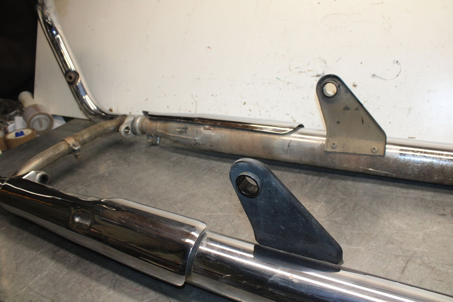 14-16 TRIUMPH AMERICA LT FULL EXHAUST HEADERS SILENCER PIPE BB720