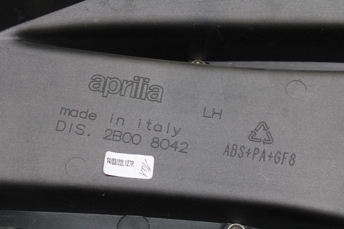 21-24 APRILIA TUONO 660 FACTORY LEFT FRONT UPPER MID SIDE FAIRING PLASTIC BB733