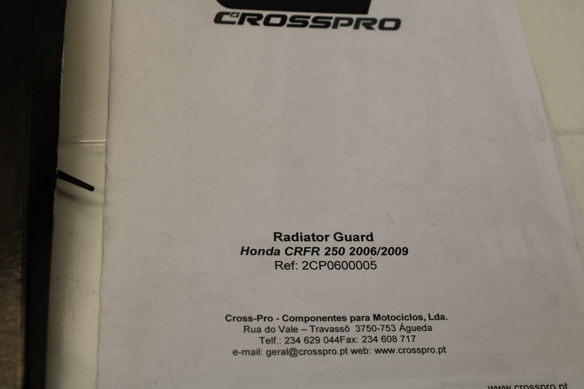 06-09 HONDA CRF250R CROSSPRO RADIATOR GUARD SHIELD