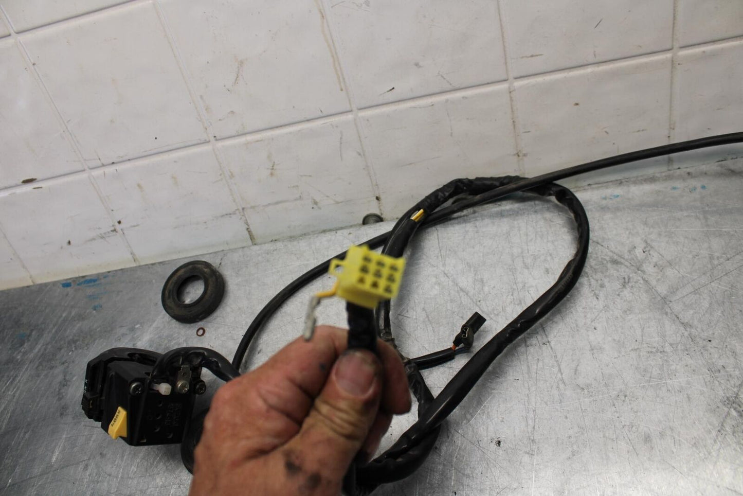 91-92 SUZUKI GSXR1100 GSXR 1100M LEFT CLIP ON HANDLE CHOKE SIGNALS SWITCH BB435