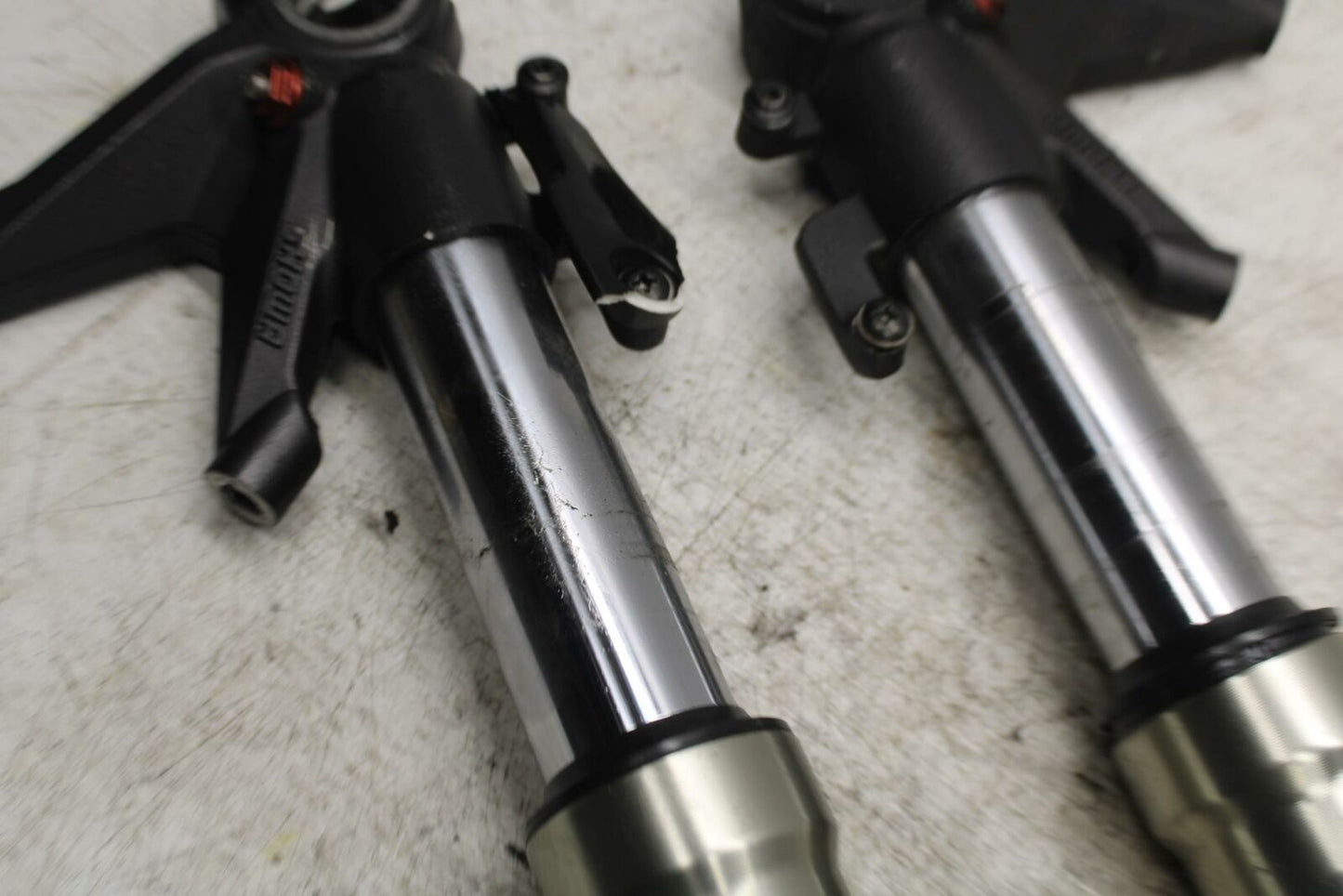 08-10 DUCATI 848 FRONT FORKS SHOCK SUSPENSION SET PAIR BB369