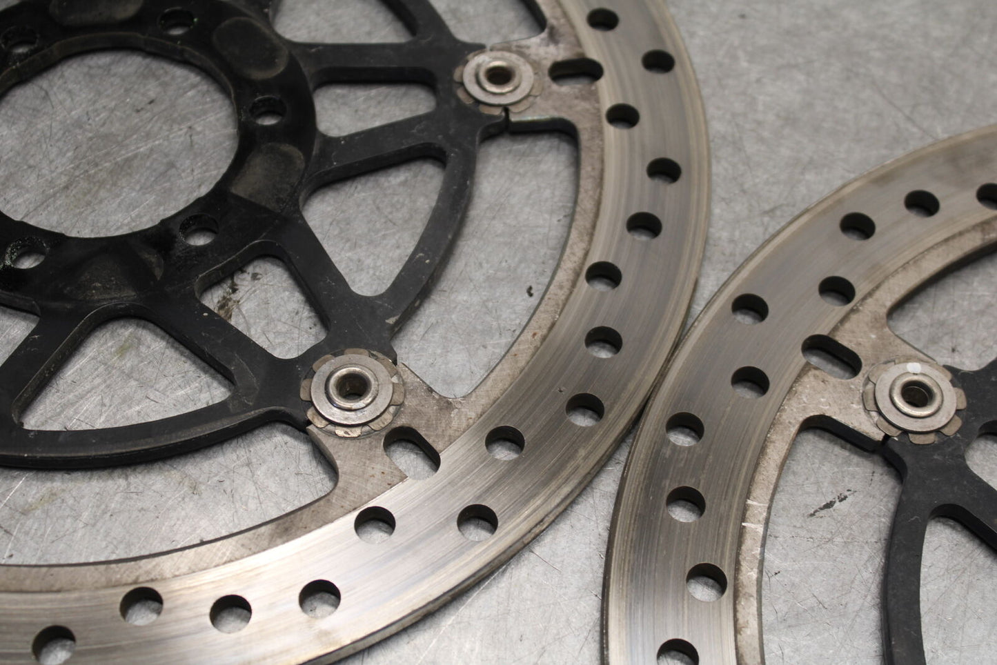 06-07 DUCATI MONSTER 695 FRONT LEFT RIGHT BRAKE ROTORS DISCS BB674