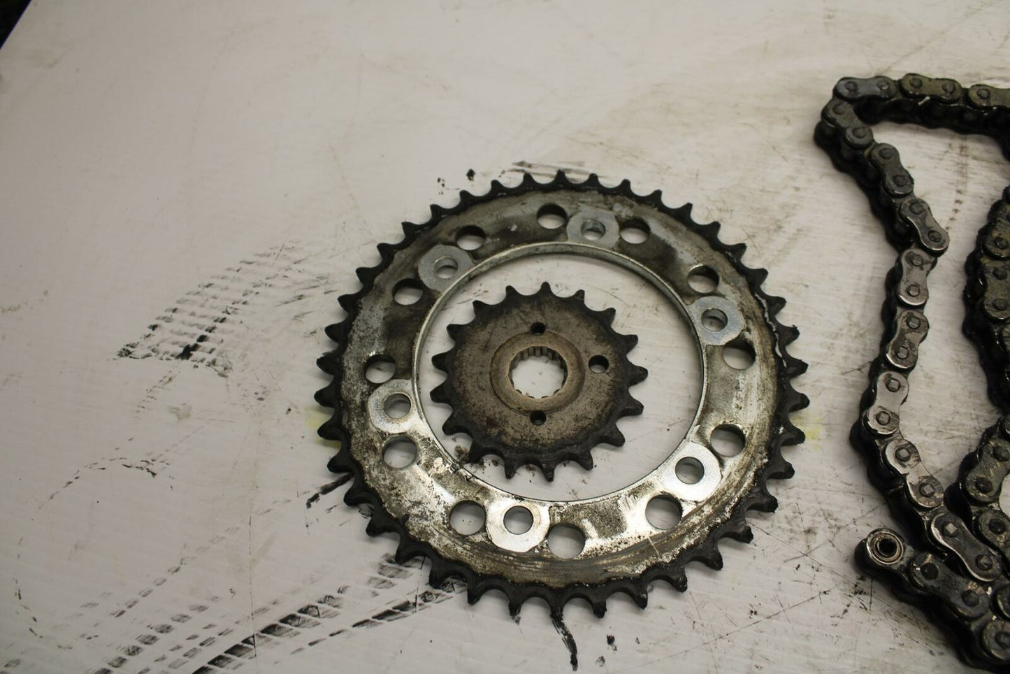 00-07 SUZUKI HAYABUSA FRONT REAR BACK SPROCKET W CHAIN  BB281