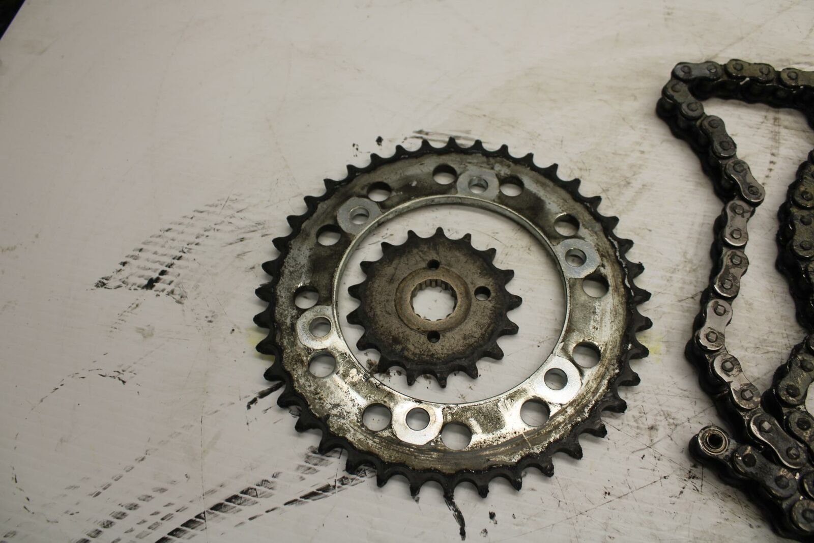 00-07 SUZUKI HAYABUSA FRONT REAR BACK SPROCKET W CHAIN  BB281