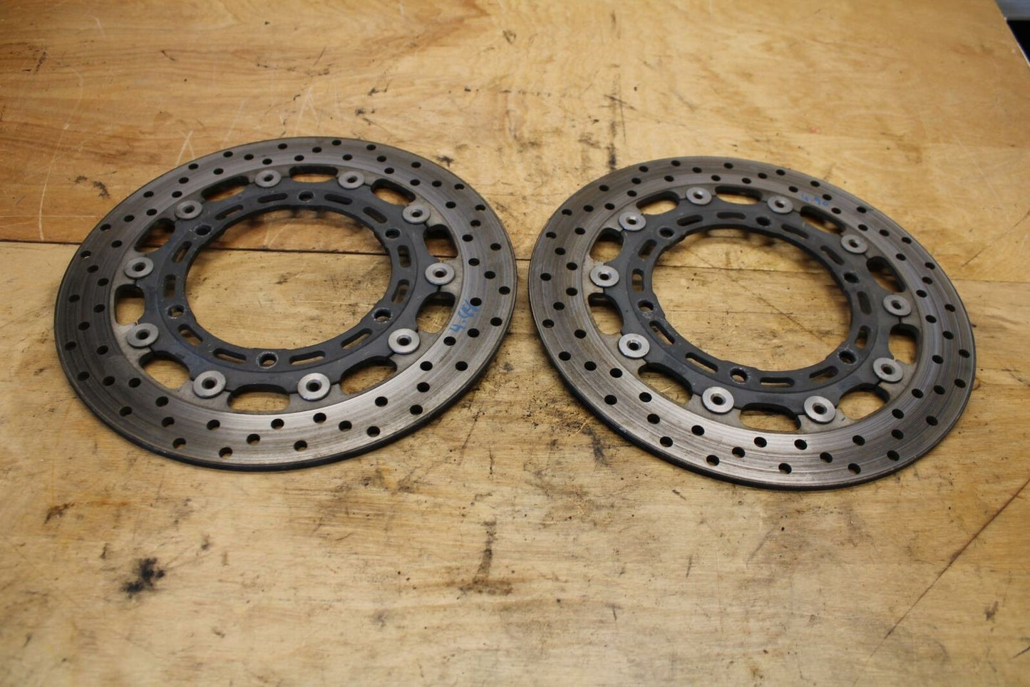 00-01 YAMAHA YZF R6 FRONT LEFT RIGHT BRAKE ROTORS DISCS BB327