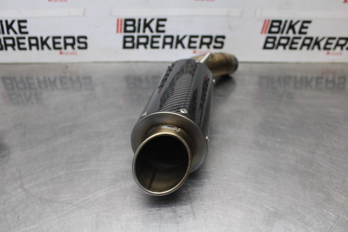 13-18 KAWASAKI NINJA ZX6R MGP CARBON FIBER EXHAUST PIPE MUFFLER SLIP ON BB915