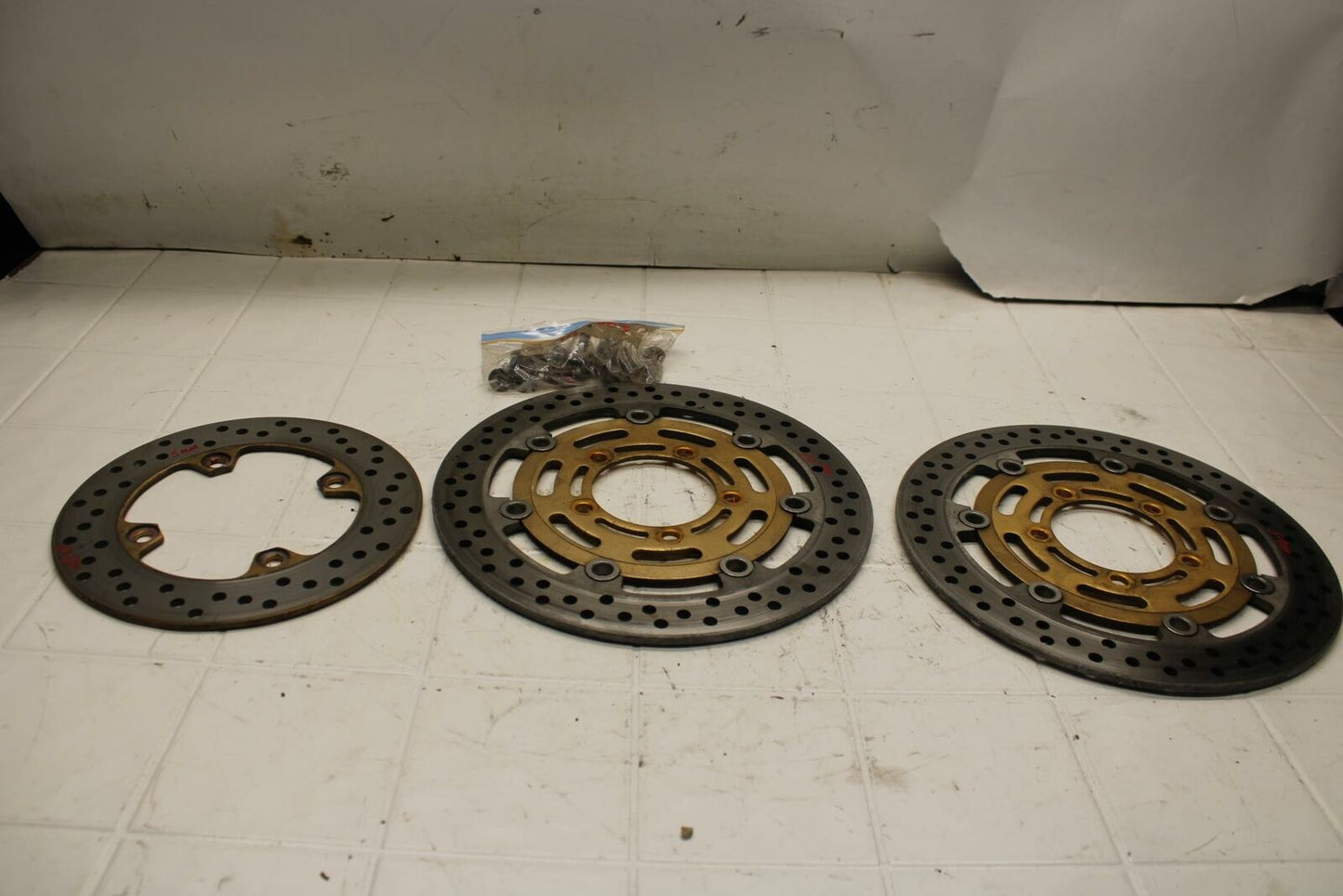 03-04 KAWASAKI NINJA ZX6R 636 FRONT LEFT RIGHT BRAKE ROTORS DISCS BB06