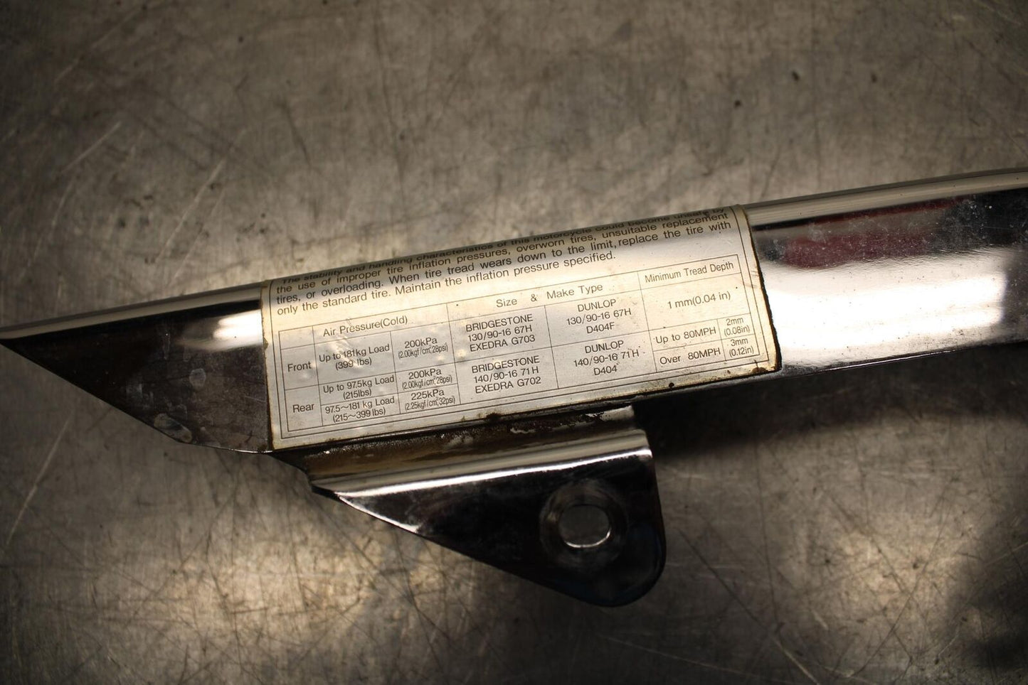 1996 Kawasaki Vulcan 800 VN800B Classic CHAIN GUARD BB93