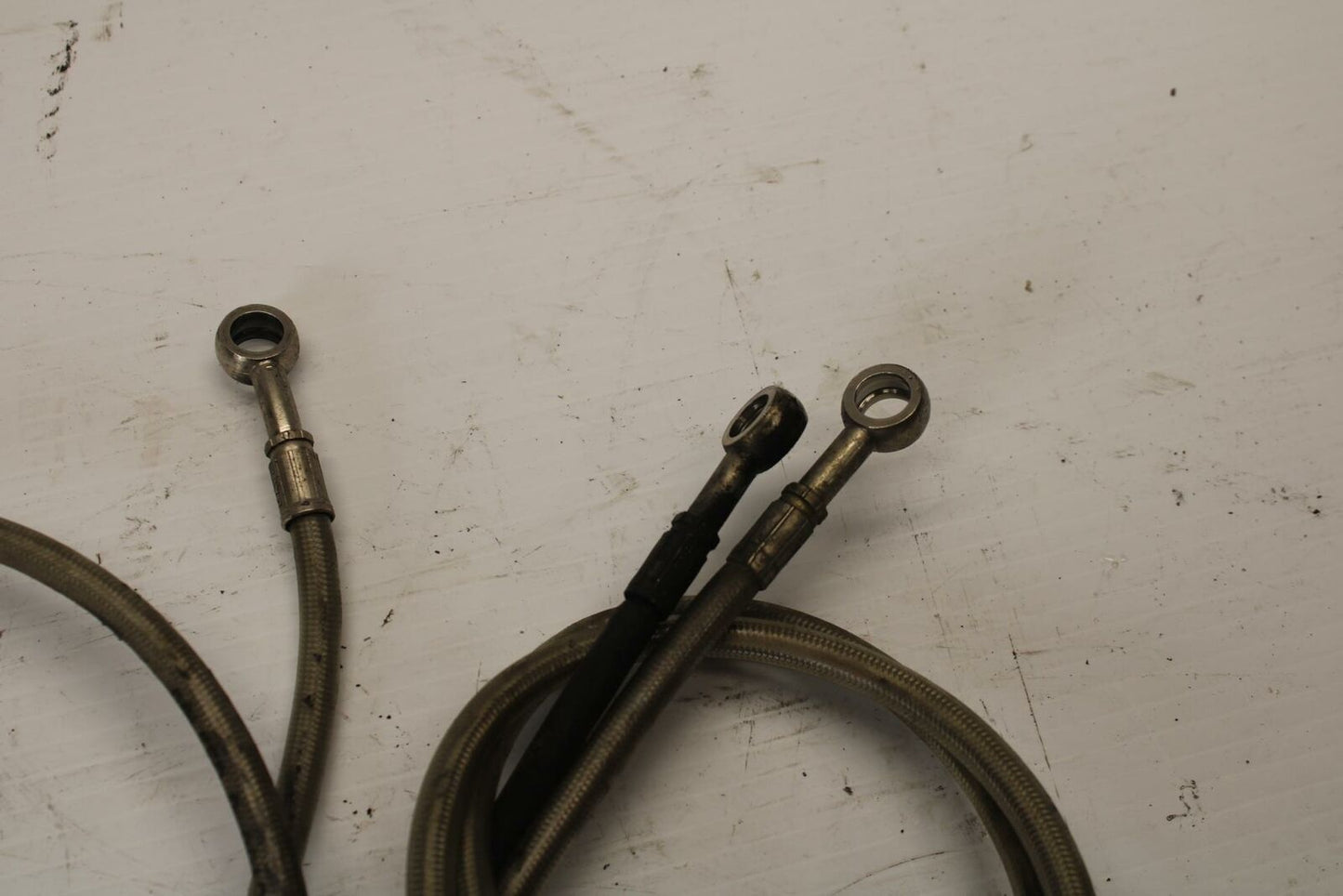 98-03 SUZUKI TL1000R BRAIDED REAR FRONT BRAKE CALIPER HOSES LINES BB267