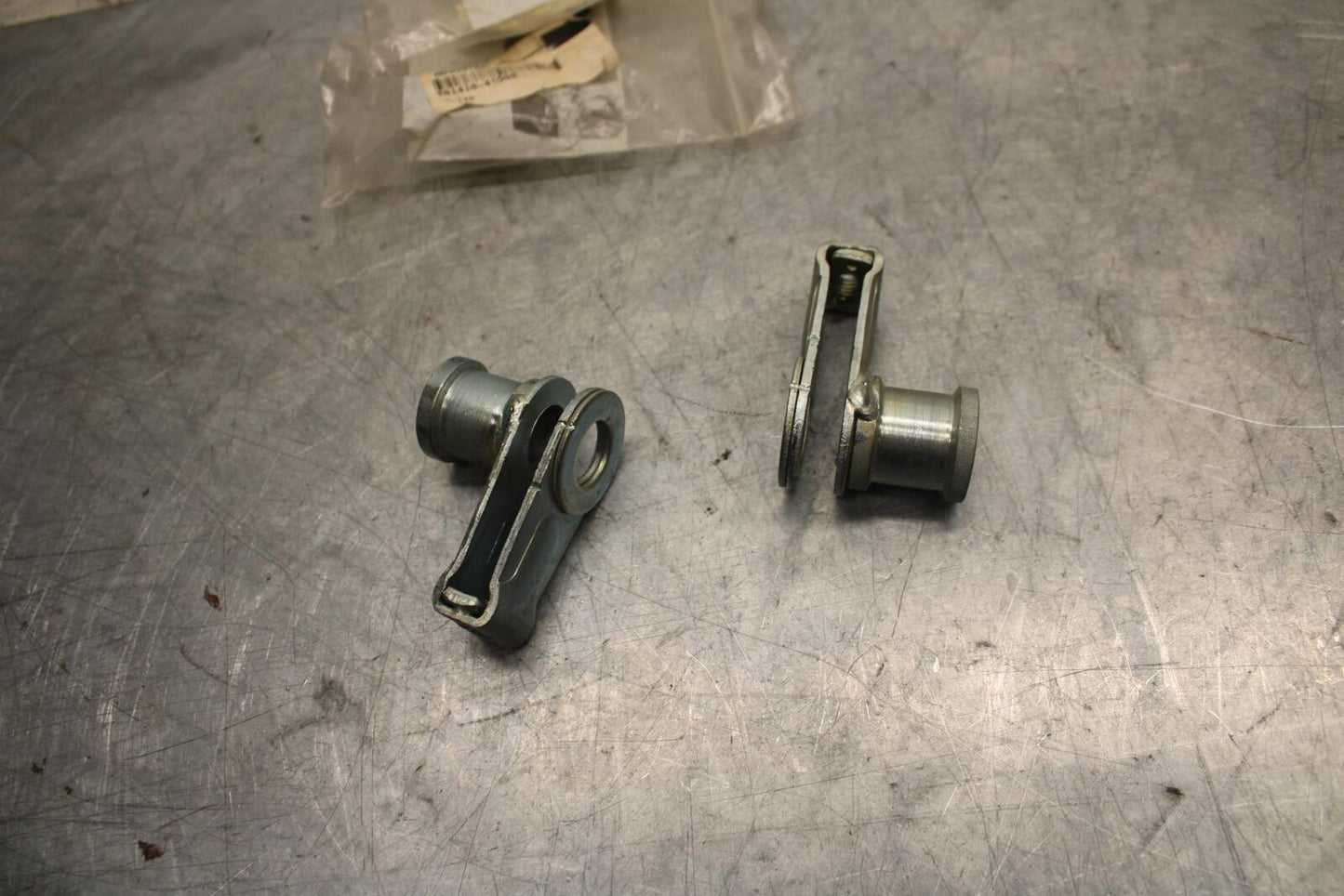 1978 Suzuki PE175 SWINGARM CHAIN TENSIONER BRACKETS 61410-41500 BB33