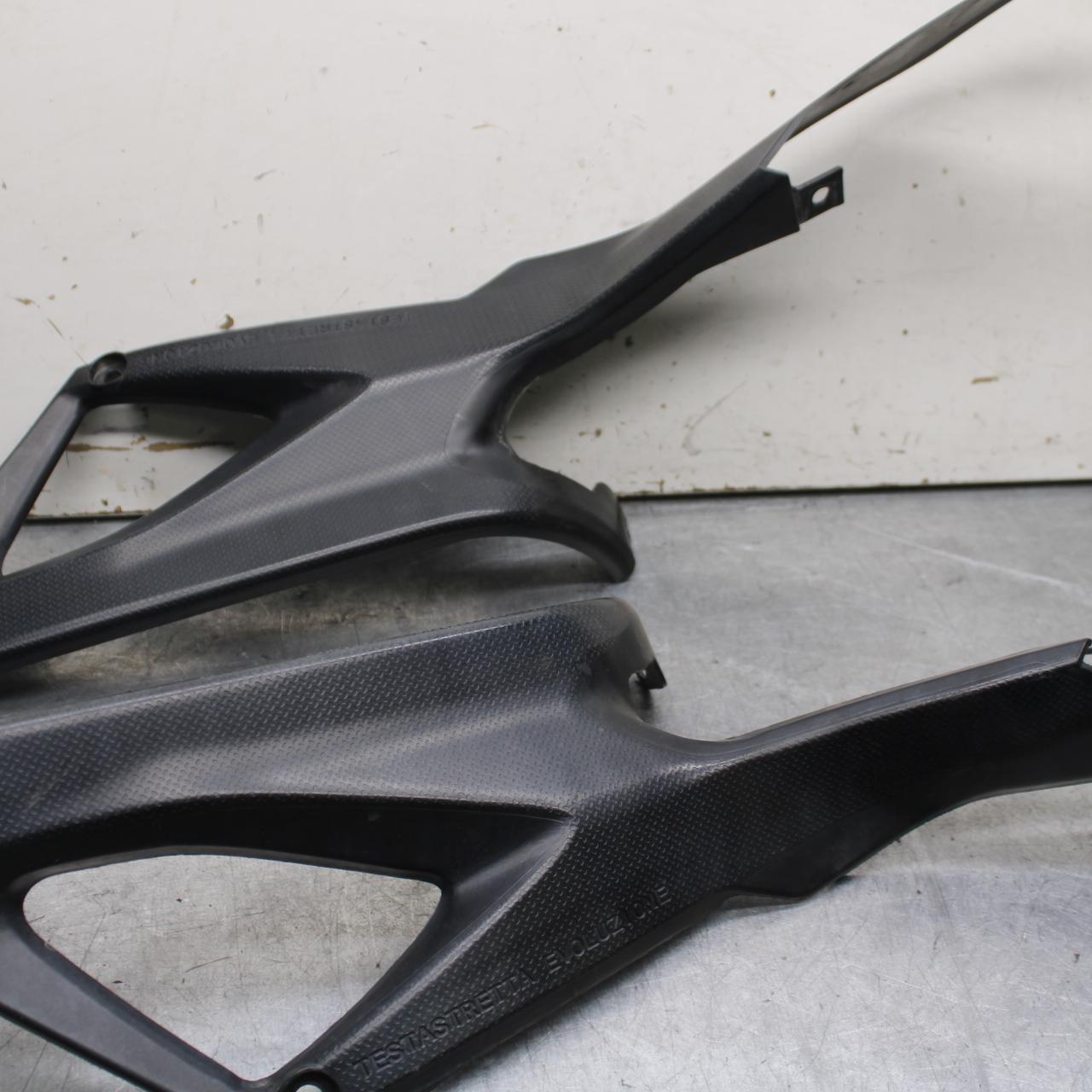 08-10 DUCATI 848 PAIR SET FRONT SIDE SEAT SADDLE PANEL TRIM COWL FAIRING BB623