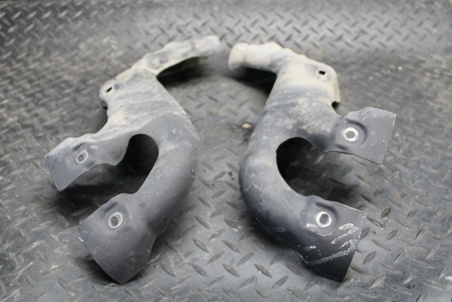 91-02 HONDA ST1100 LEFT RIGHT EXHAUST PIPE COVERS HEAT SHIELDS GUARDS BB222