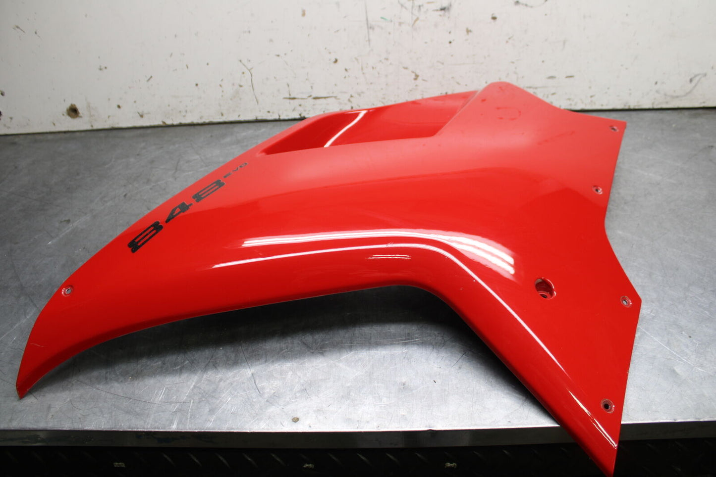 08-13 DUCATI 848 EVO LEFT LOWER MID UPPER SIDE FAIRING COWL BB667