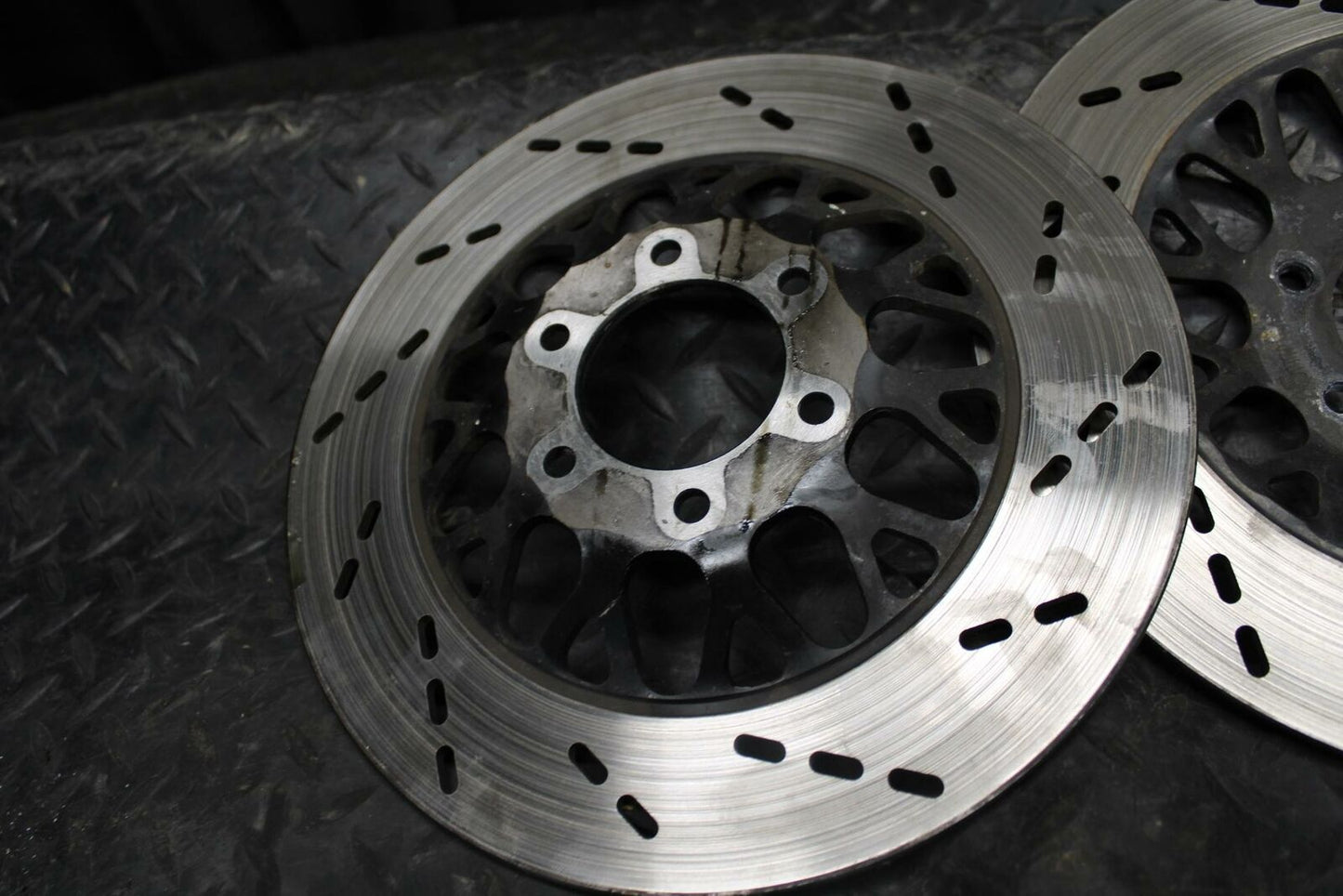 86 SUZUKI GS750ES FRONT LEFT RIGHT BRAKE ROTORS DISCS BB233