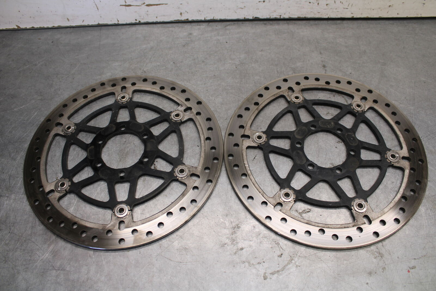 06-07 DUCATI MONSTER 695 FRONT LEFT RIGHT BRAKE ROTORS DISCS BB674