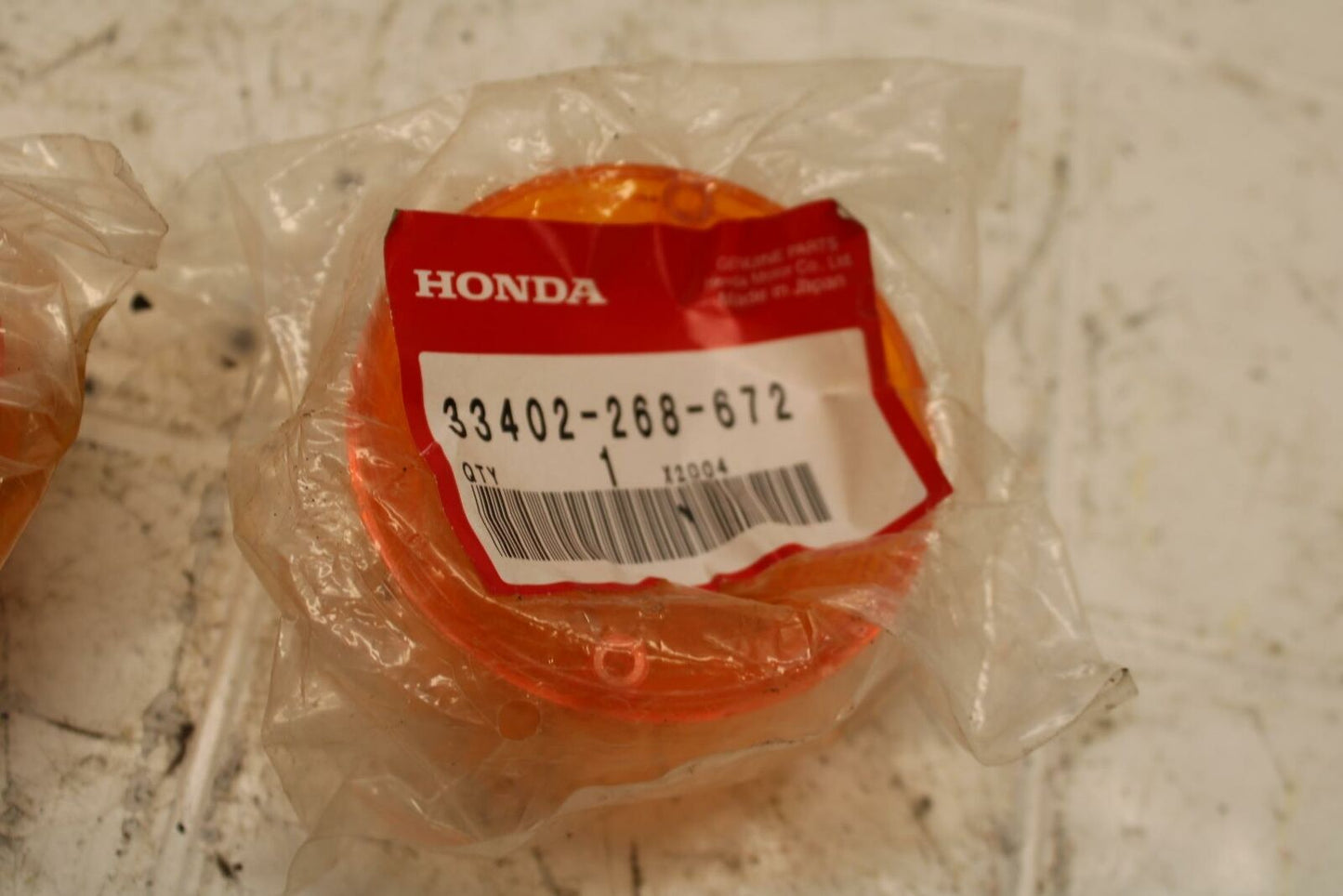 72 HONDA CB500 K1 FRONT LEFT RIGHT TURN SIGNALS LIGHT INDICATORS LENS BB24