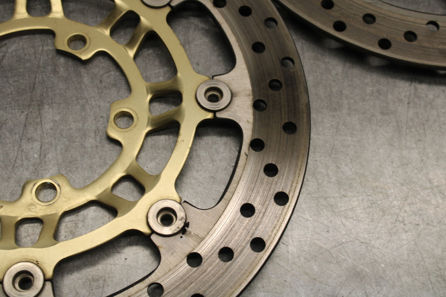 07-08 TRIUMPH DAYTONA 675 FRONT LEFT RIGHT BRAKE ROTORS DISCS BB685