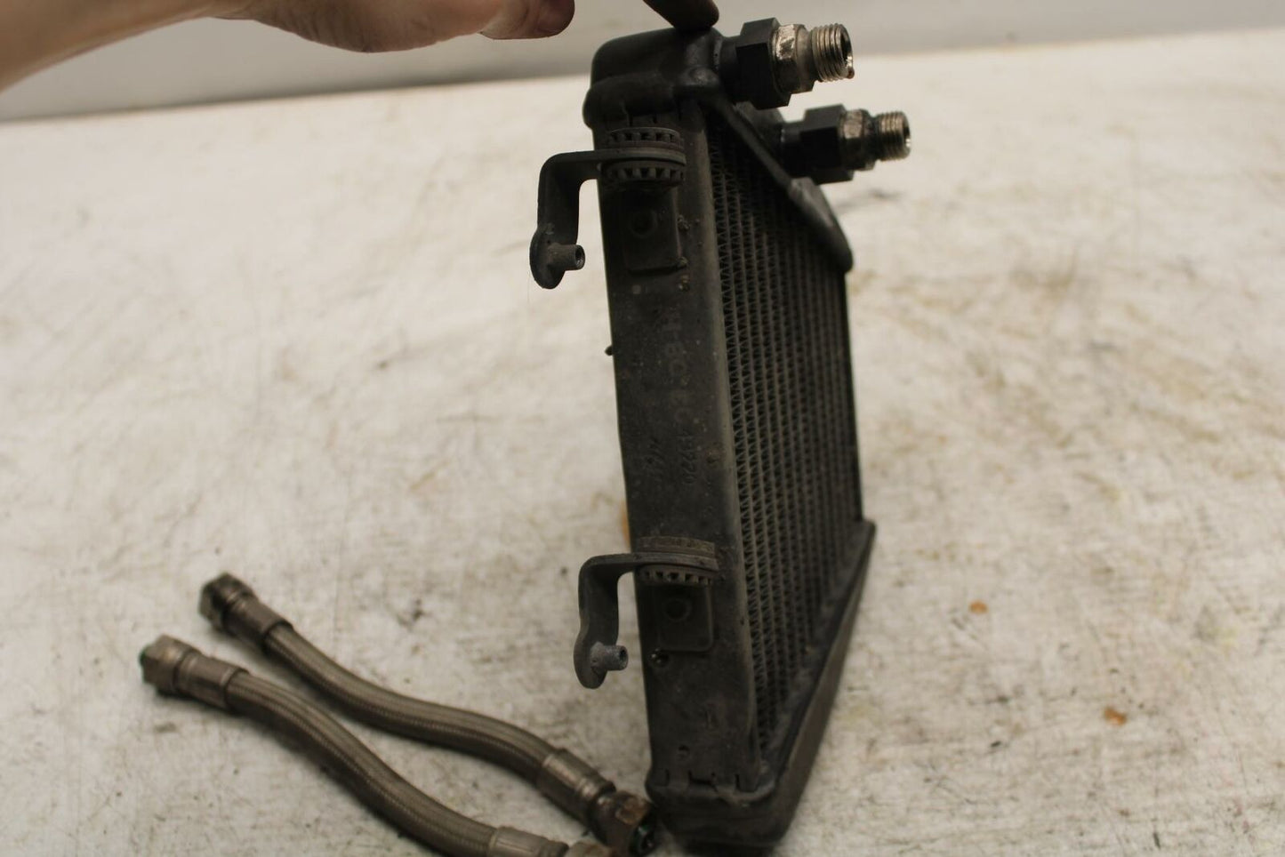 08-10 DUCATI 848 ENGINE MOTOR OIL COOLER W/ HOSES BB369