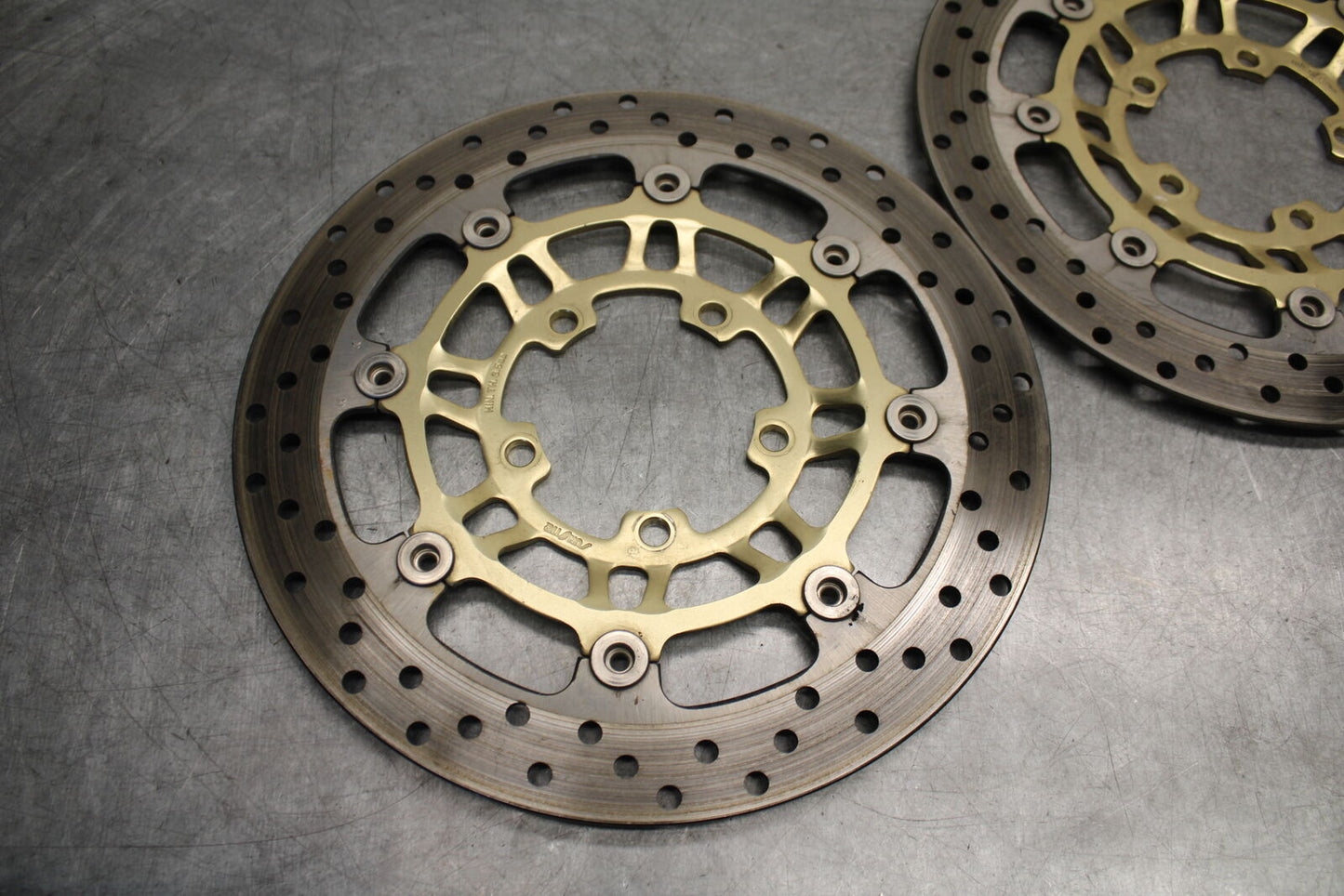 07-08 TRIUMPH DAYTONA 675 FRONT LEFT RIGHT BRAKE ROTORS DISCS BB685