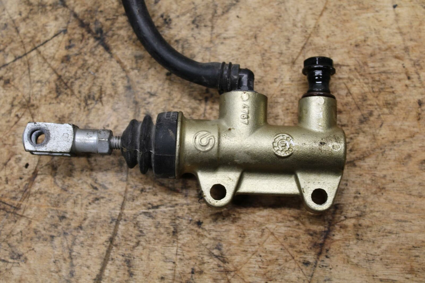 04-07 DUCATI ST3 BREMBO REAR BACK BRAKE MASTER CYLINDER W RESERVOIR BB347