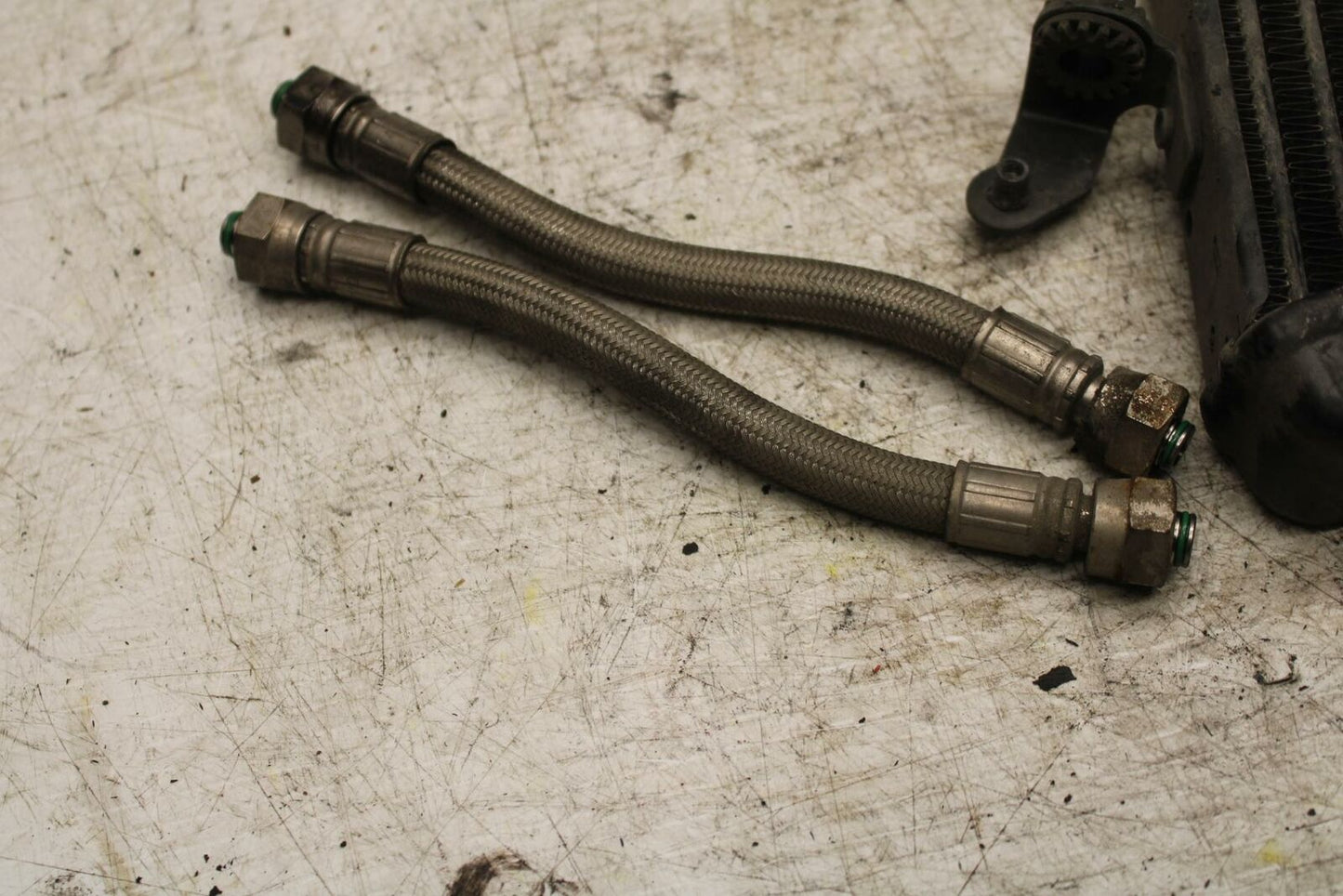 08-10 DUCATI 848 ENGINE MOTOR OIL COOLER W/ HOSES BB369