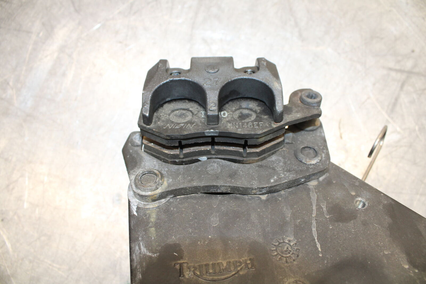 14-16 TRIUMPH AMERICA LT REAR BACK BRAKE CALIPER W MOUNT BRACKET BB720