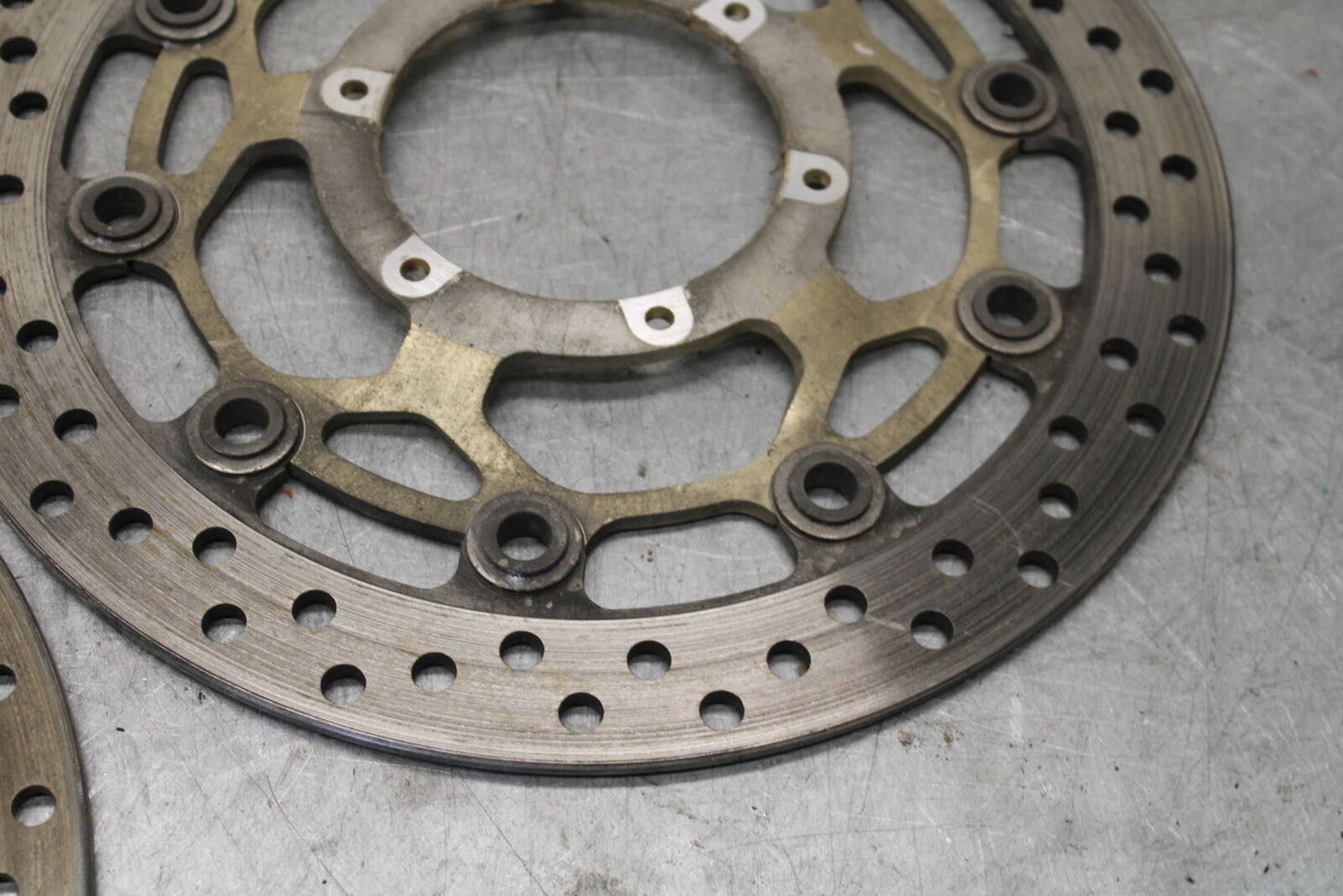 05-06 HONDA CBR600RR FRONT LEFT RIGHT BRAKE ROTORS DISCS 45120-MEE-D01 BB689