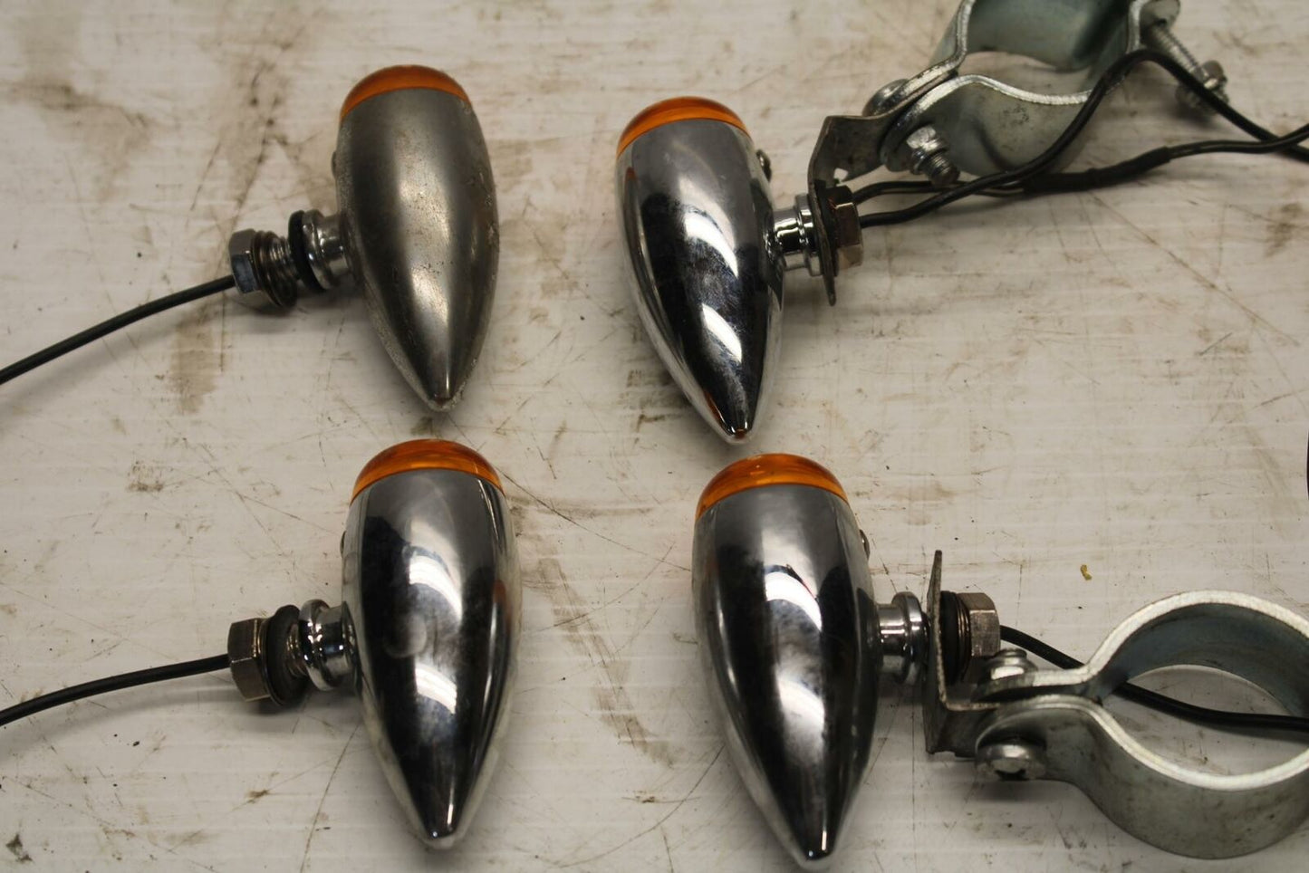 77-79 SUZUKI GS750 AFTERMARKET FRONT REAR LEFT RIGHT TURN SIGNALS LIGHTS BB258