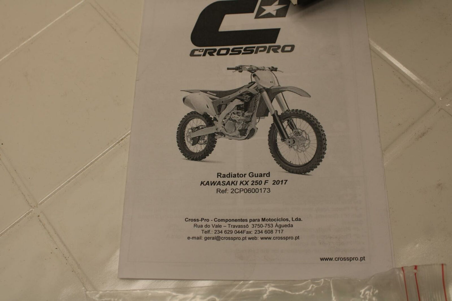 17 KAWASAKI KX250F CROSSPRO RADIATOR GUARD SHIELD