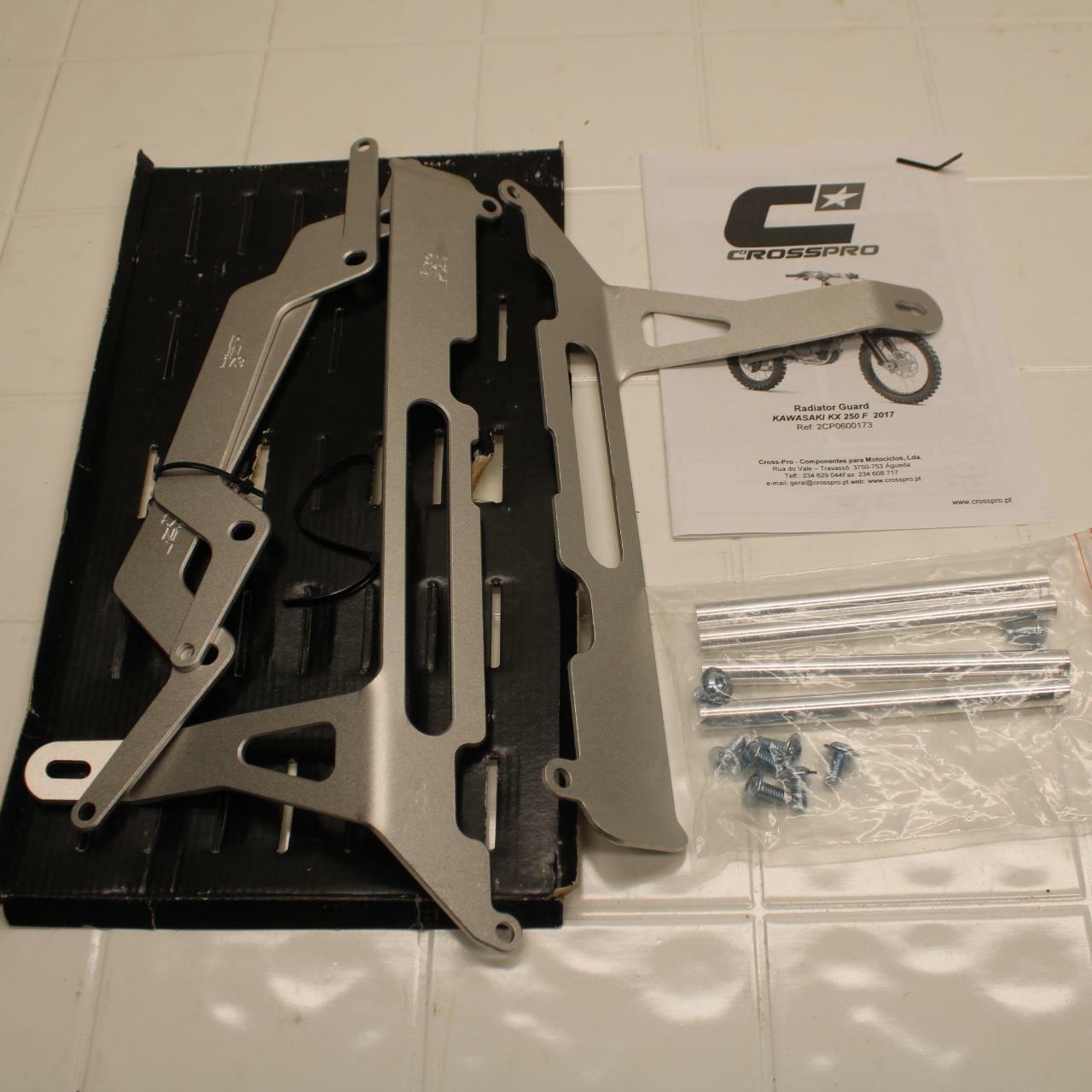 17 KAWASAKI KX250F CROSSPRO RADIATOR GUARD SHIELD