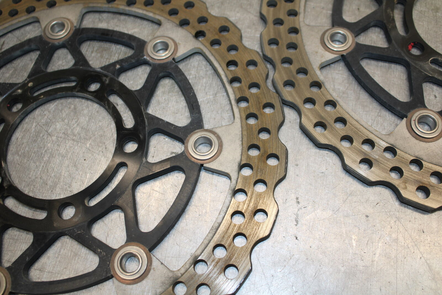 19-23 KAWASAKI NINJA ZX6R FRONT LEFT RIGHT BRAKE ROTORS DISCS BB701