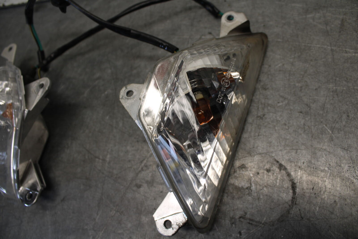13-18 KAWASAKI NINJA ZX6R FRONT LEFT RIGHT TURN SIGNALS LIGHT INDICATORS BB682