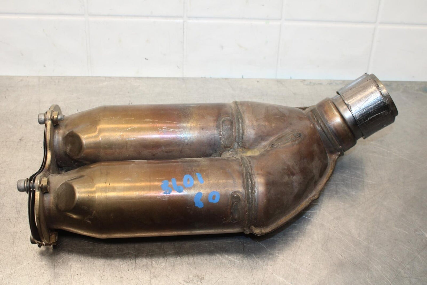 2008 Ducati 1098 EXHAUST MIDPIPE MID MIDDLE PIPE COLLECTOR BB581