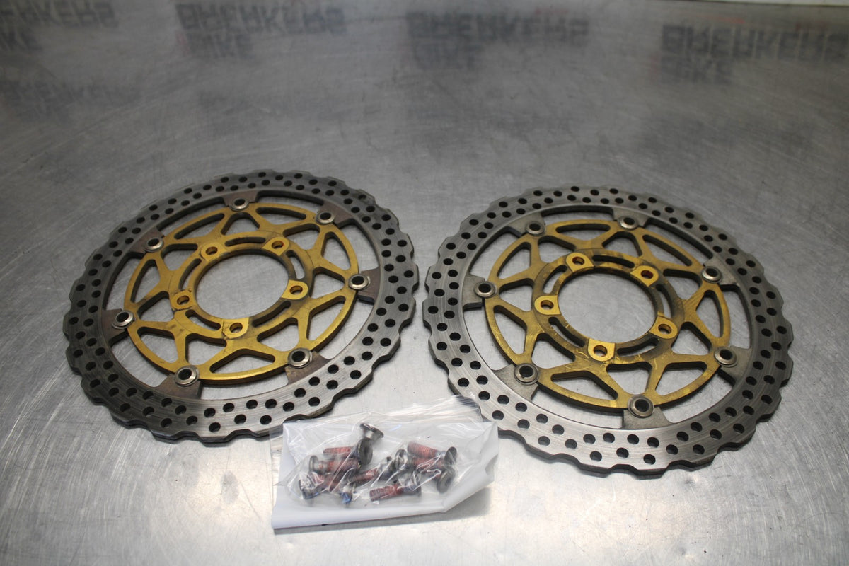 04-05 KAWASAKI NINJA ZX10R FRONT LEFT RIGHT BRAKE ROTORS DISCS BB931