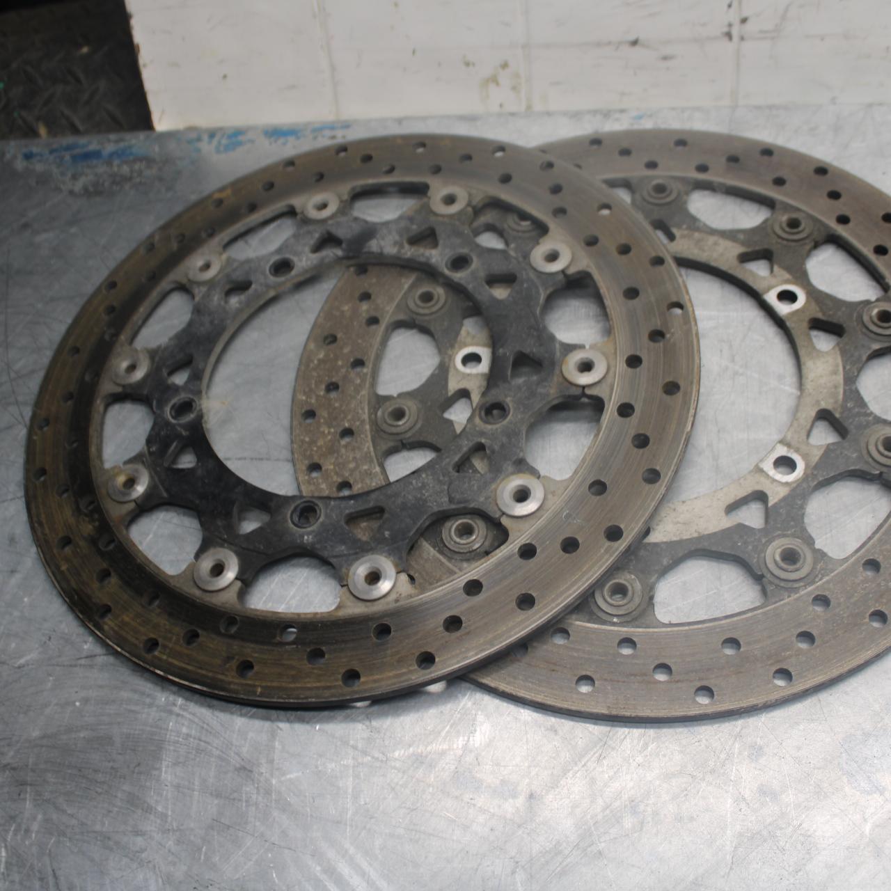 05 YAMAHA YZF R6S FRONT LEFT RIGHT BRAKE ROTORS DISCS BB462