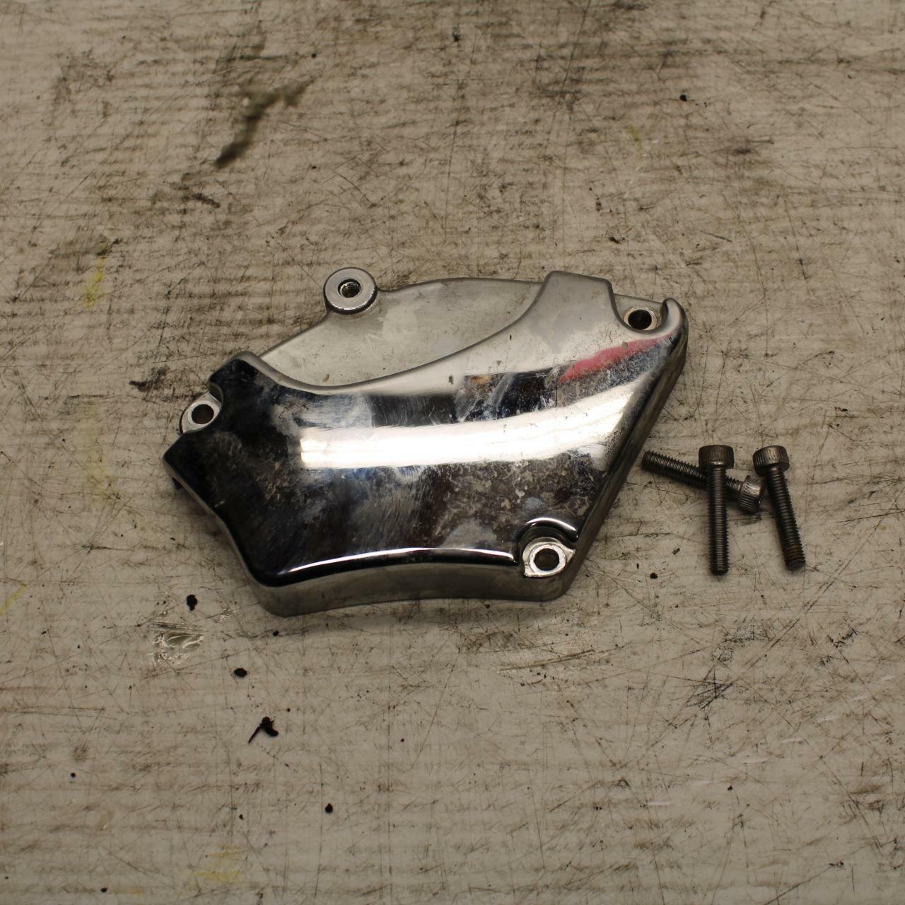 02-03 YAMAHA V STAR 1100 CLUTCH SIDE ENGINE MOTOR COVER CABLE BB308