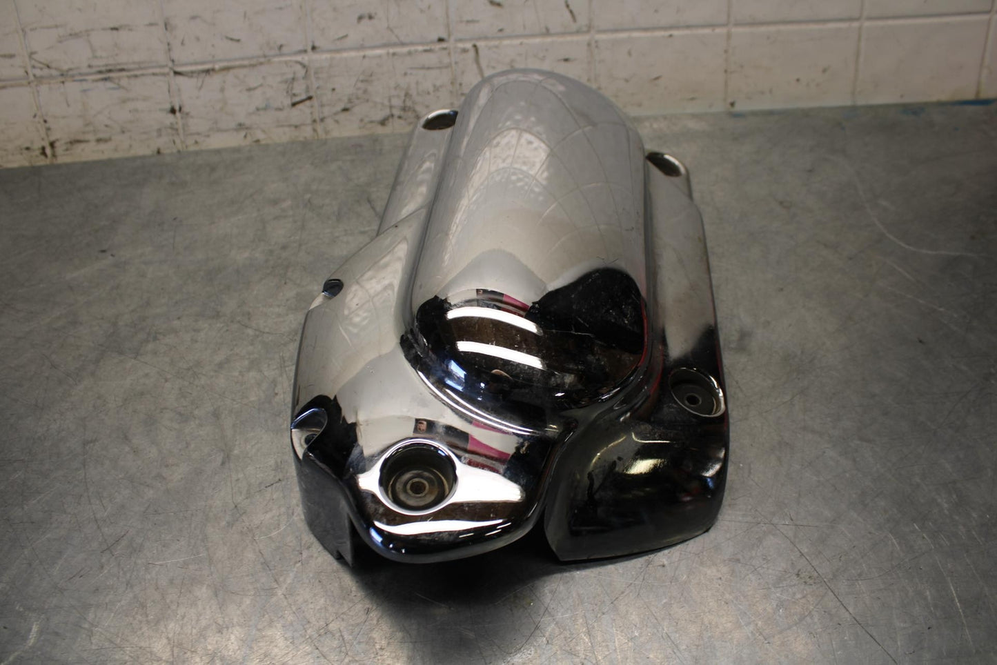 07-08 YAMAHA V STAR 1100 CHROME ENGINE MOTOR TIMING CHAIN COVER BB71