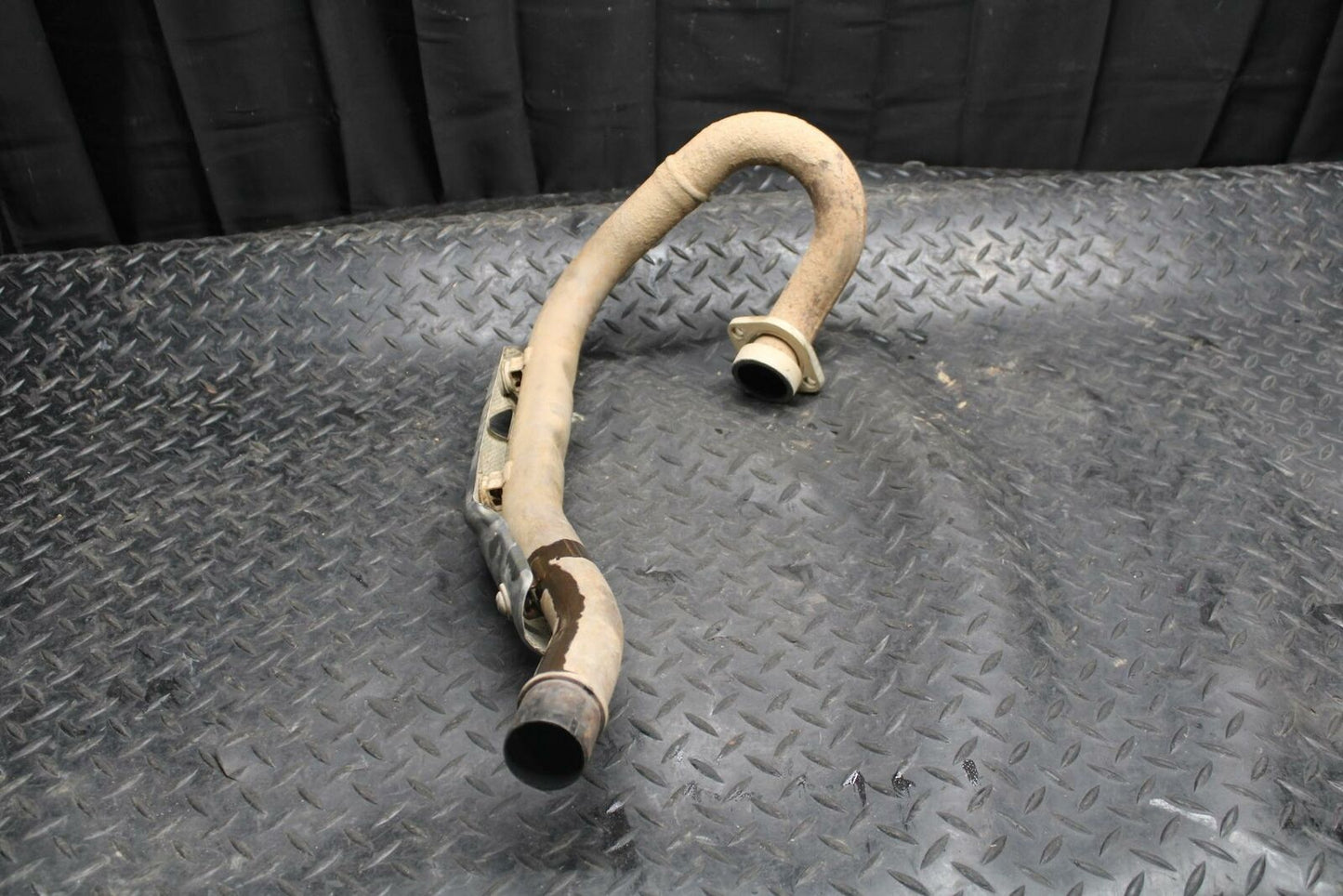 03-06 SUZUKI QUADSPORT Z400 EXHAUST HEADER PIPE W HEAT SHIELD GUARD COVER BB207